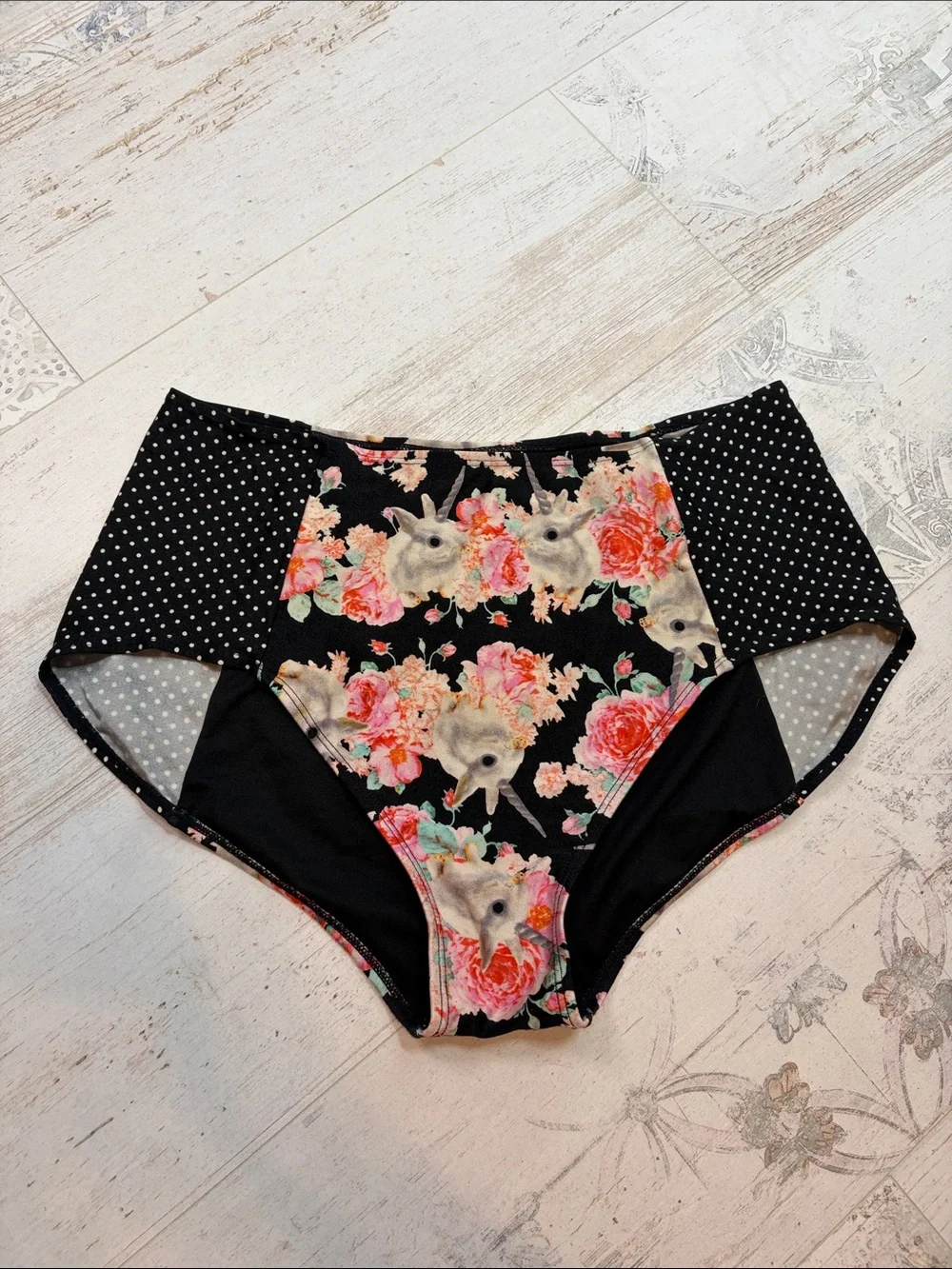 Iron Fist Buns and Roses High Waist Bikini Bottoms Size XL
